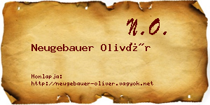 Neugebauer Olivér névjegykártya